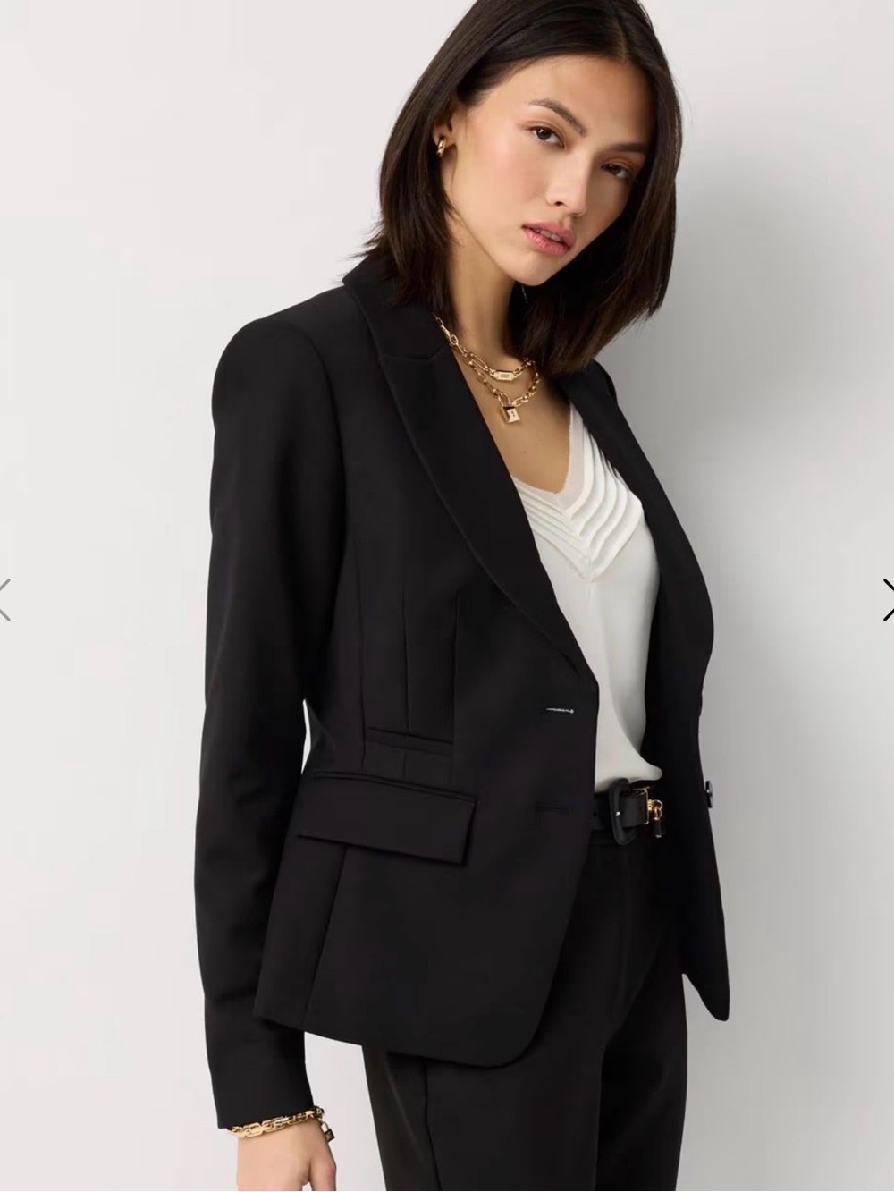 White House Black Market Black Tailored Women's Blazer